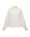 EP YAYING Asymmetric Soft Knit Top Sweater