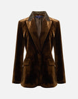 EP YAYING Silk-Blend Sophisticated Blazer Jacket