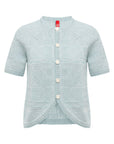 YAYING Light Blue Short Sleeve Knit Top