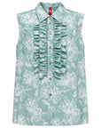 YAYING Green Printed Sleeveless Top