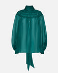 EP YAYING Green Sheer Blouse
