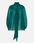 EP YAYING Green Sheer Blouse
