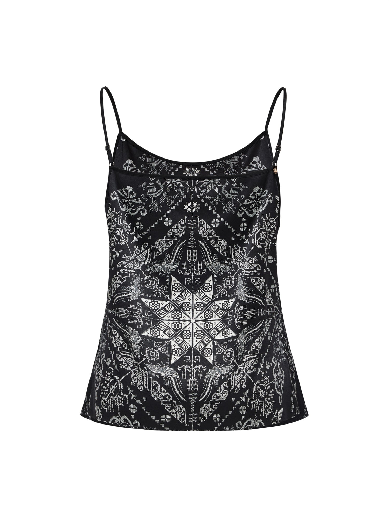 Cami-Silk Black 100% Satin Silk Camisole