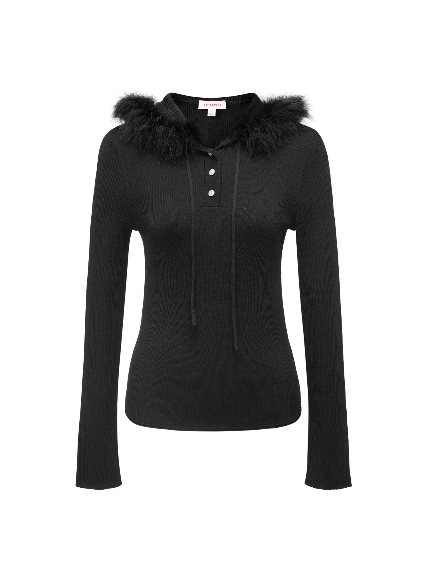 EP YAYING Slim Fit Pure Wool Knitted Sweater