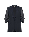 EP YAYING Navy Mesh Triacetate Blazer