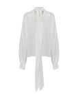EP YAYING Embellished Silk Blouse
