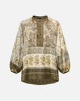 EP YAYING Mulberry Silk Printed Shirt EGKAS2307AG