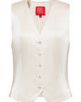 YAYING Cream Button Knit Vest
