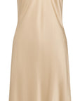 YAYING 100% Silk Floral Print Tie-Neck Midi Dress
