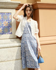 EP YAYING Traditional Chinese Style Floral Suspenders Dress