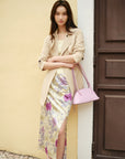 EP YAYING Chinese-style Printed Hip-hugging Skirt