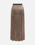 EP YAYING Gold Foil Pleated Skirt EGJIA3409AJ