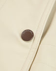 YAYING Beige Contrast Trim Coat