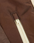YAYING Beige Contrast Trim Coat
