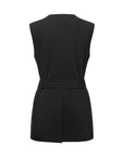 EP YAYING Triacetate Collarless Waist-Defining Vest
