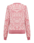 YAYING Pink Sheer Knit Cardigan