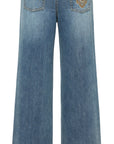 YAYING High-Waisted Wide-Leg Jeans