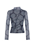EP YAYING Mesh Print Top