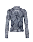 EP YAYING Mesh Print Top