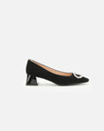 EP YAYING Decorative Buckle Chunky Heel Commuter Flats