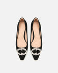 EP YAYING Decorative Buckle Chunky Heel Commuter Flats
