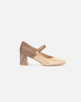 EP YAYING Color-Blocked Chunky Heel Mary Janes