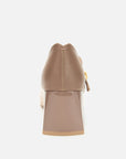 EP YAYING Color-Blocked Chunky Heel Mary Janes