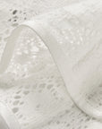 EP YAYING Cotton Lace Openwork Stand Collar Top