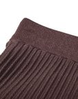 YAYING Elegant Textured Knit A-Line Midi Skirt