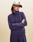 EP YAYING Stand Collar Zip Short Athletic Jacket