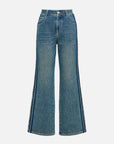 EP YAYING Color-Blocked Rhinestone Jeans