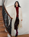 EP YAYING Double-Faced Wool Overcoat