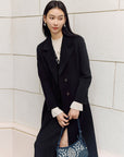 EP YAYING Double-Sided Wool Midi Coat