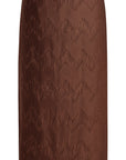 YAYING Brown Pleated Midi Skirt