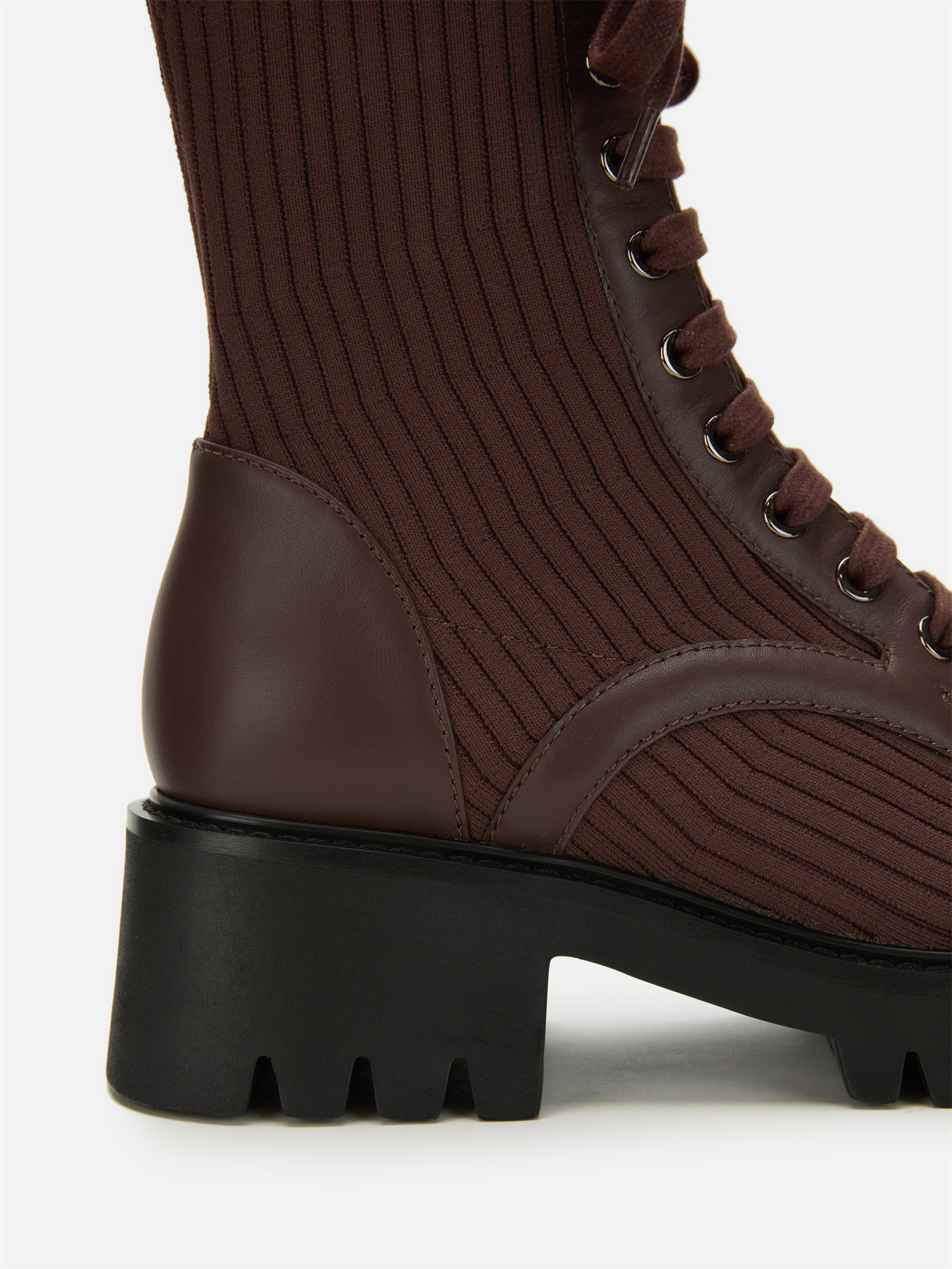 EP YAYING Knitted Chunky Heel Martin Boots