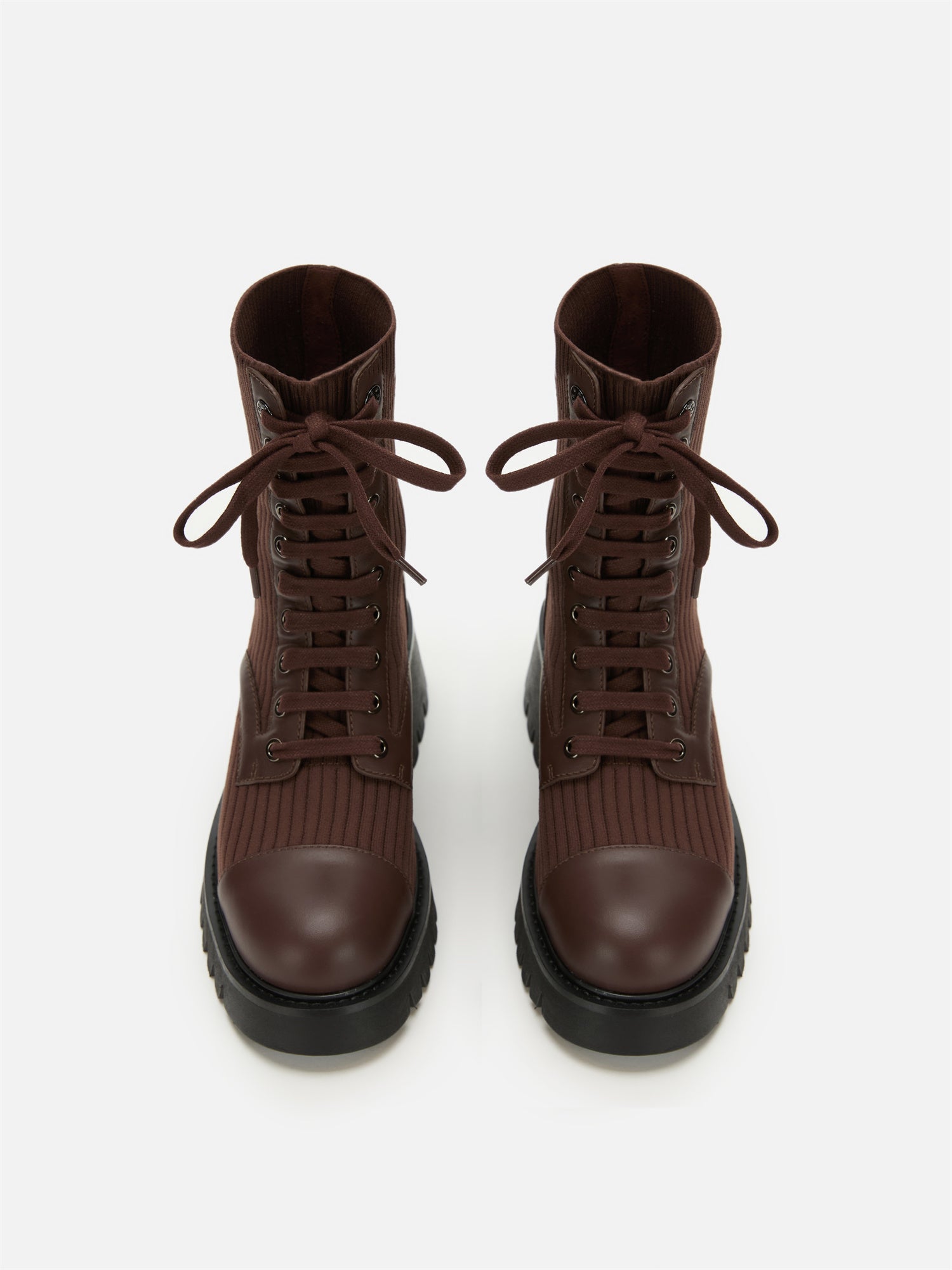 EP YAYING Knitted Chunky Heel Martin Boots