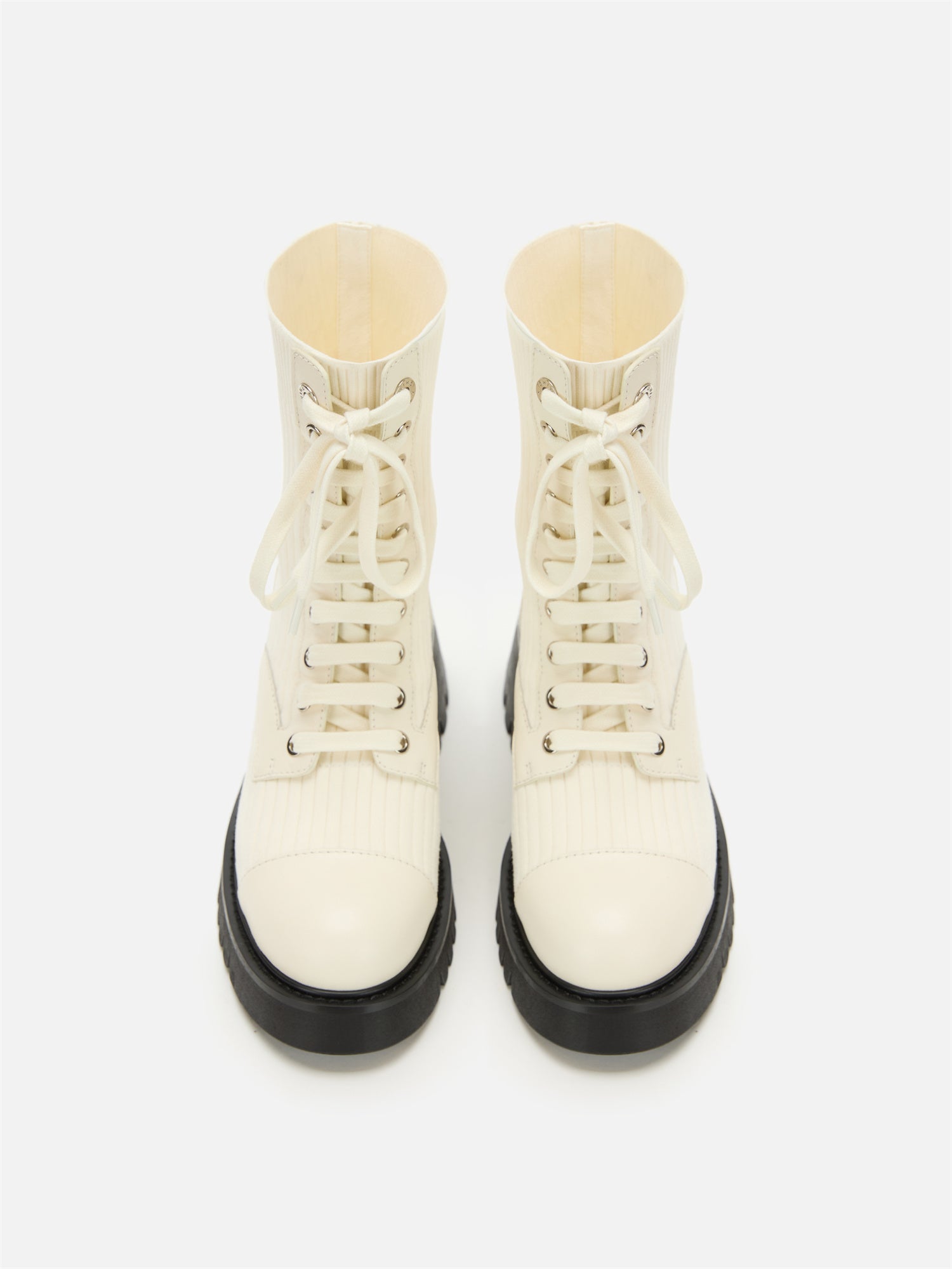 EP YAYING Knitted Chunky Heel Martin Boots