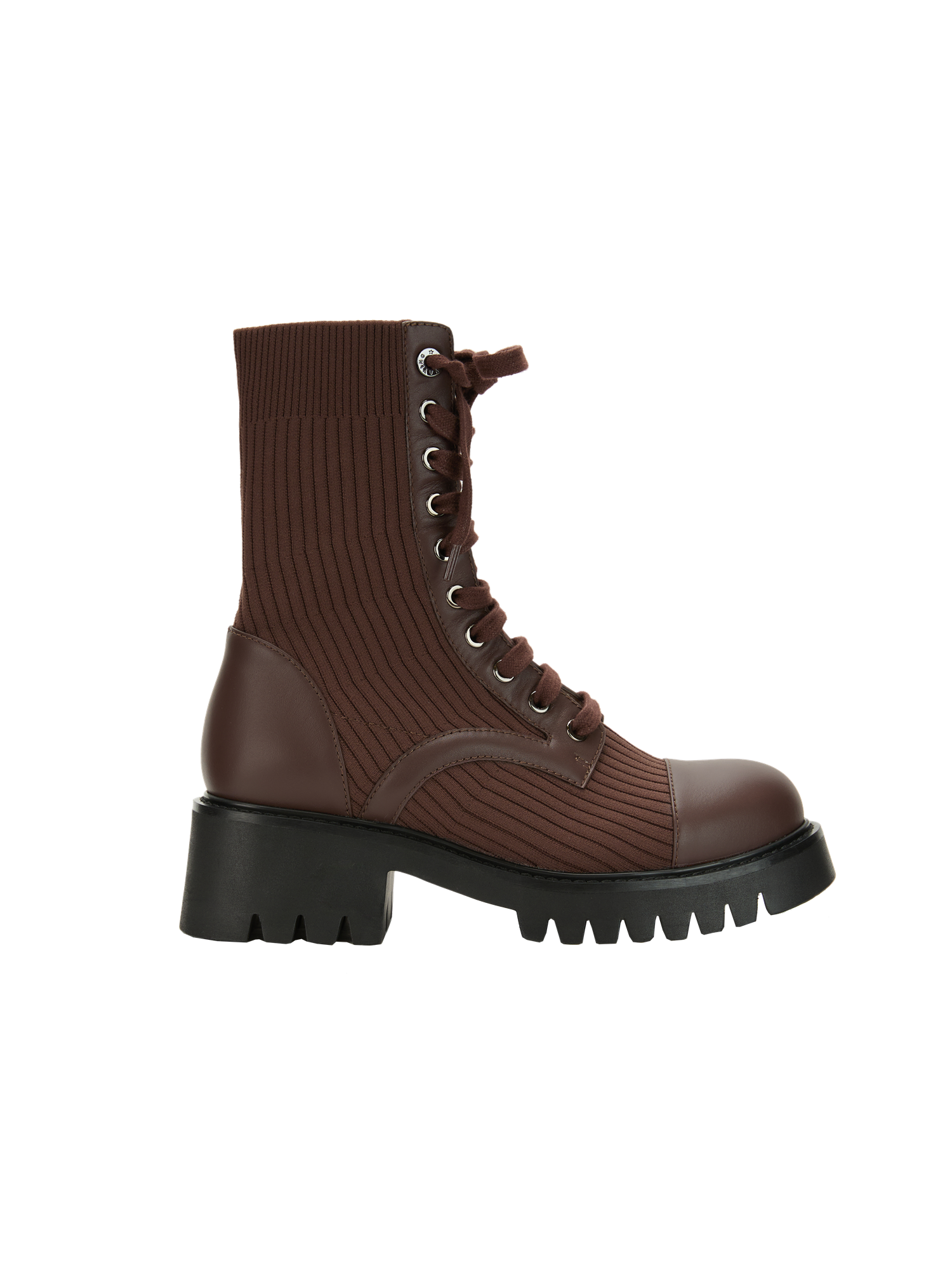 EP YAYING Knitted Chunky Heel Martin Boots