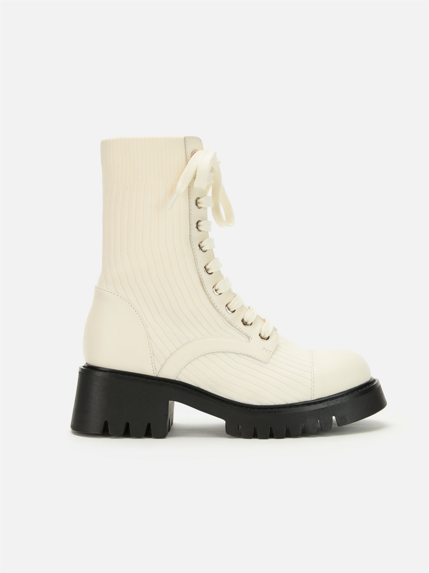 EP YAYING Knitted Chunky Heel Martin Boots