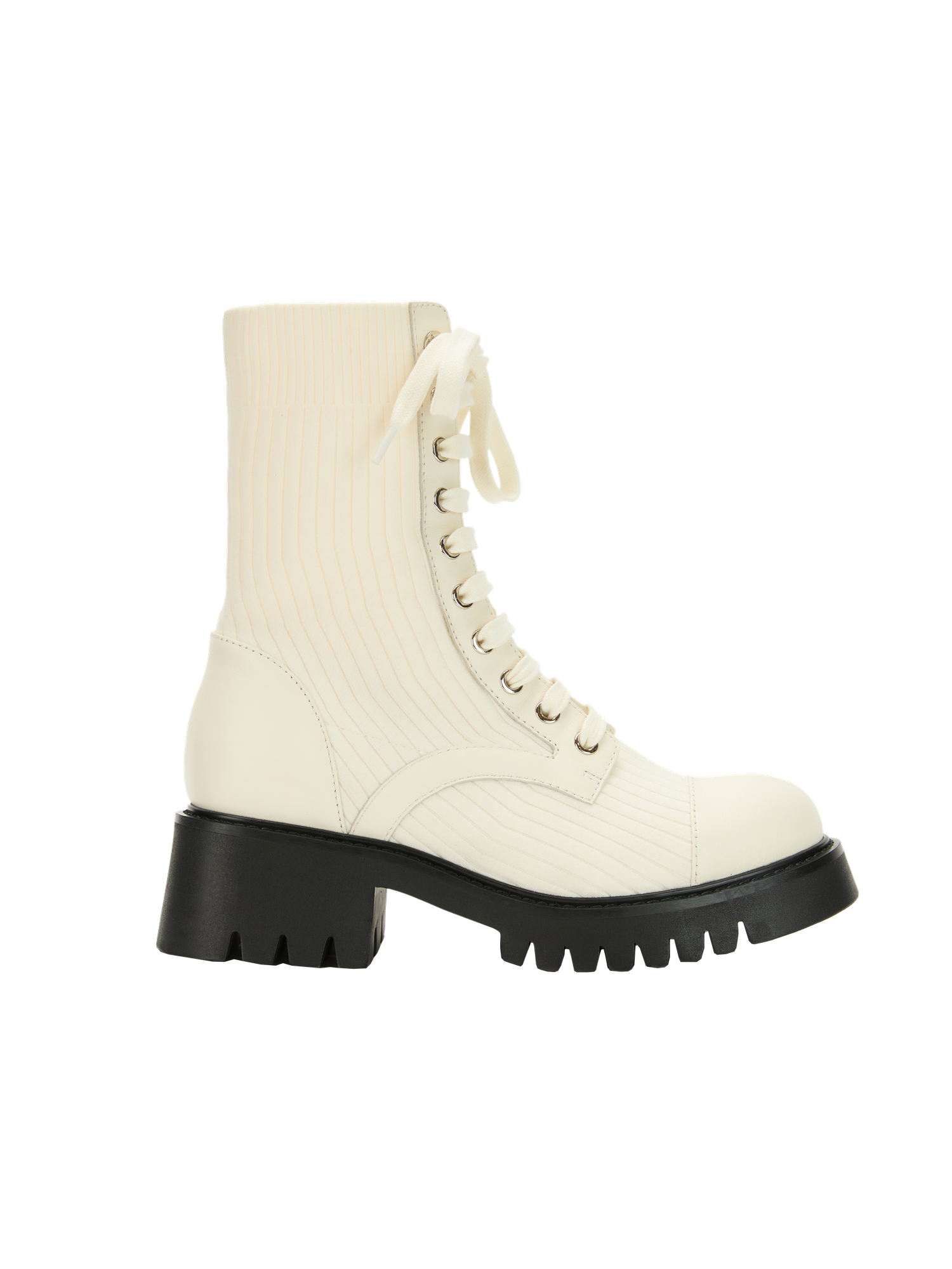 EP YAYING Knitted Chunky Heel Martin Boots