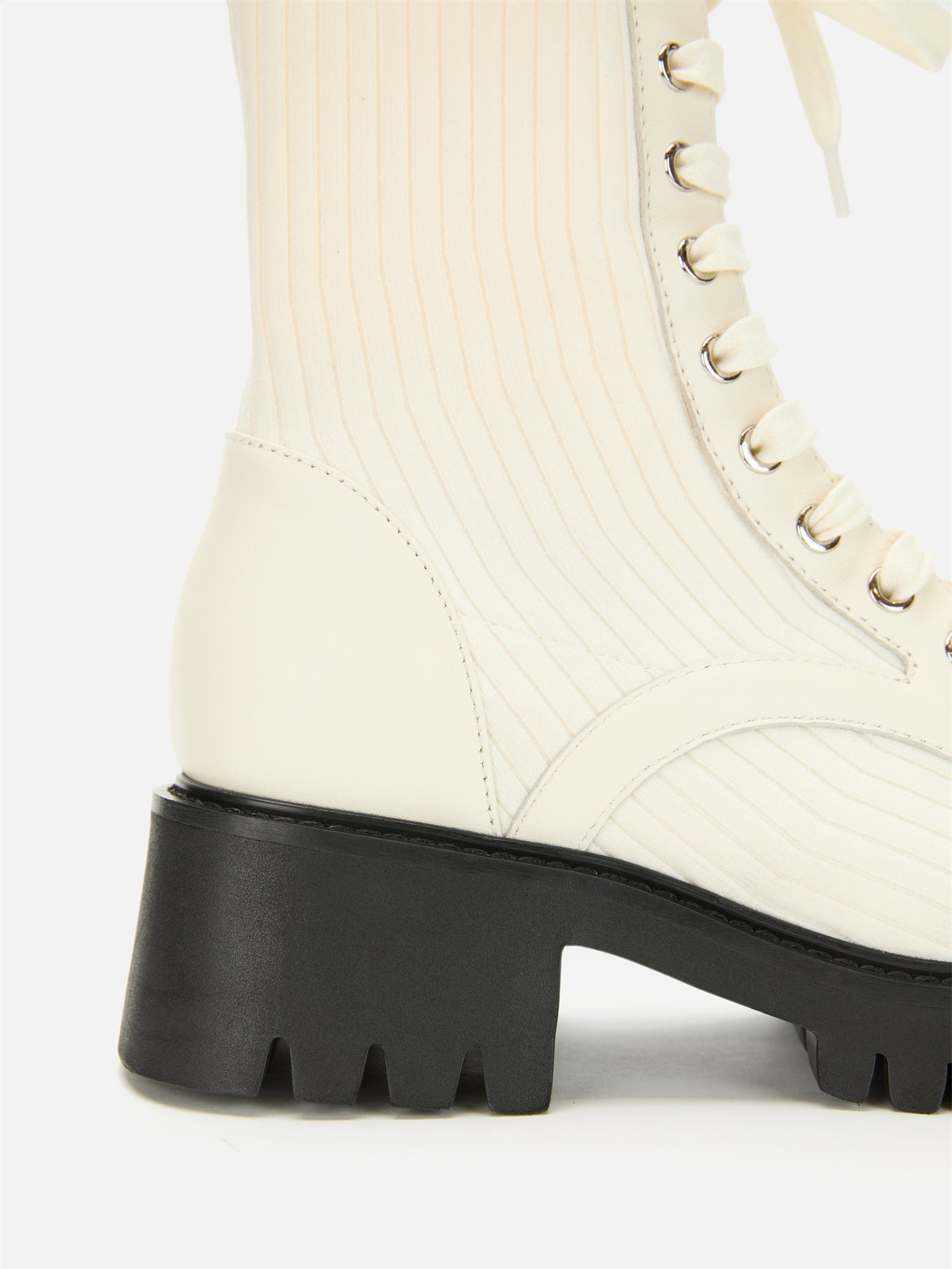 EP YAYING Knitted Chunky Heel Martin Boots