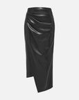 EP YAYING Split Bodycon Leather Skirt