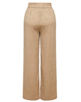 EP YAYING Silk Jacquard Straight-Leg Pants