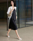 EP YAYING BLACK SLIP DRESS