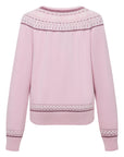 YAYING Wool-Cashmere Round-Neck Jacquard Knit Cardigan