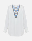 EP YAYING Loose Embroidered Shirt