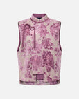 EP YAYING Velvet Peony Front-Closure Vest