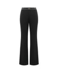 YAYING Merino Wool Micro Flare Black Pants