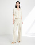 EP YAYING Wide-Leg Suit Pants