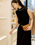 EP YAYING Stand-Collar Sleeveless Sequin Straight Dress EGLAA4105A